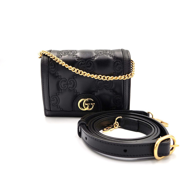 GUCCI Black Leather Shoulder Bag - Picture 1 of 10